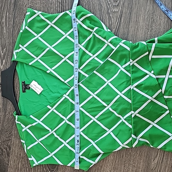 Ann Taylor Fit Flare Business Casual Polyester green Dress - Picture 11 of 13